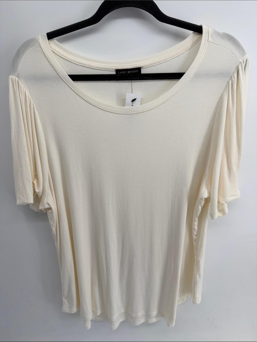 Lane Bryant scoop neck fine rib knit short sleeve t-shirt sz 18/20 NEW